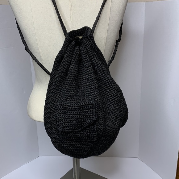 Chateau Other - Chateau | Vintage Black Crochet 70’s Mini Backpack | Satchel | Unisex